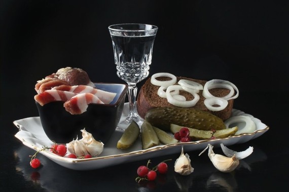 Vodka con gli spuntini